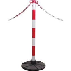 Red & White Barrier Post