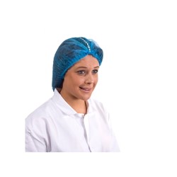 PP Disposable Mob Cap/Hairnets Blue