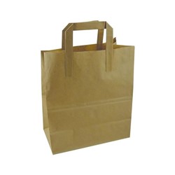 Medium Brown Takeaway SOS Paper Bags - 200x330x255mm