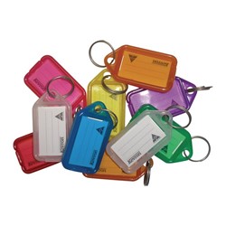 Click Tags Key Fobs (assorted colours) - 56x30mm