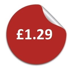 £1.29 Price Labels - 50mm