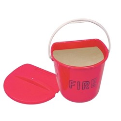 Red Fire Bucket with Lid