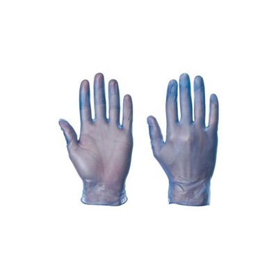 Blue Vinyl Powder Free Gloves - Small
