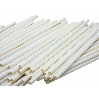 White paper straws - (unwrapped)
