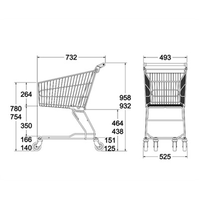 80 Litre Wire Shopping Trolley