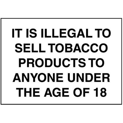 Tobacco Notice Under 18's