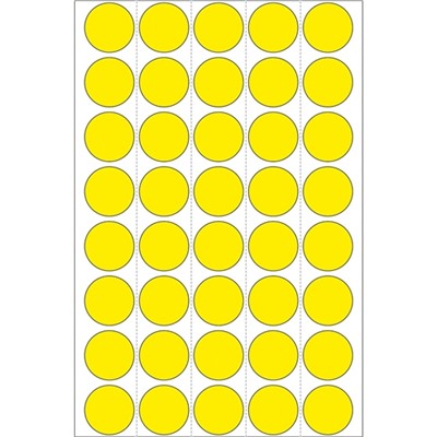 Yellow Adhesive Dots 10mm
